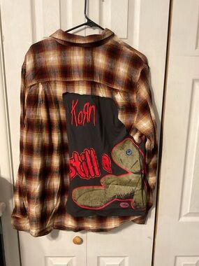 Korn Still a Freak Wrap Around Graphic T-Shirt & Flannel - Size Men's XL